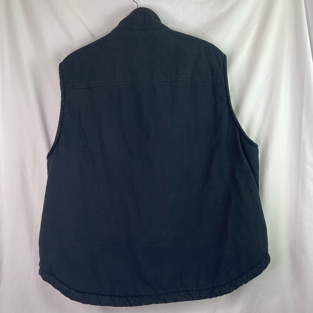 Lee Men’s Size XL Black Canvas Faux Sherpa Lined Vest - Picture 14 of 15